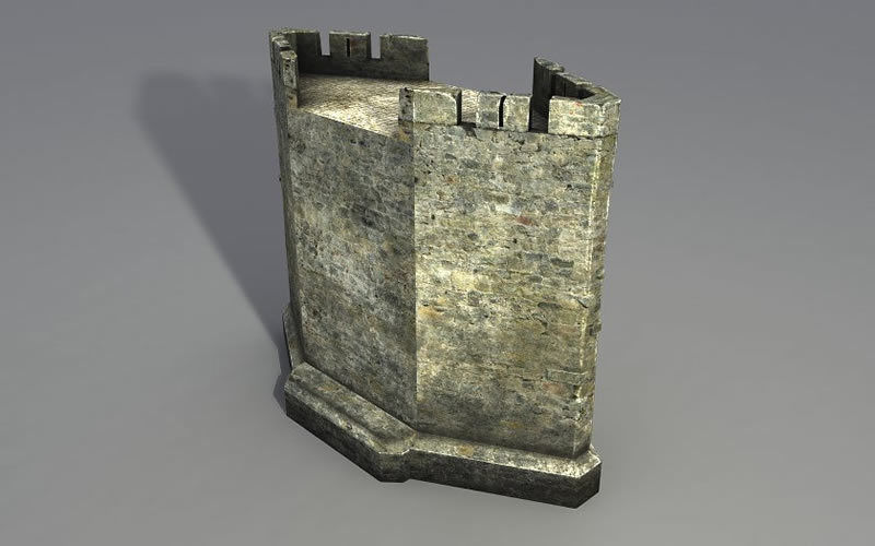 Bridges stone tower Low-poly 3D model_14