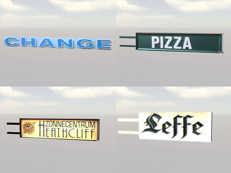 3D model Advertising ad signs VR / AR / low-poly | CGTrader
