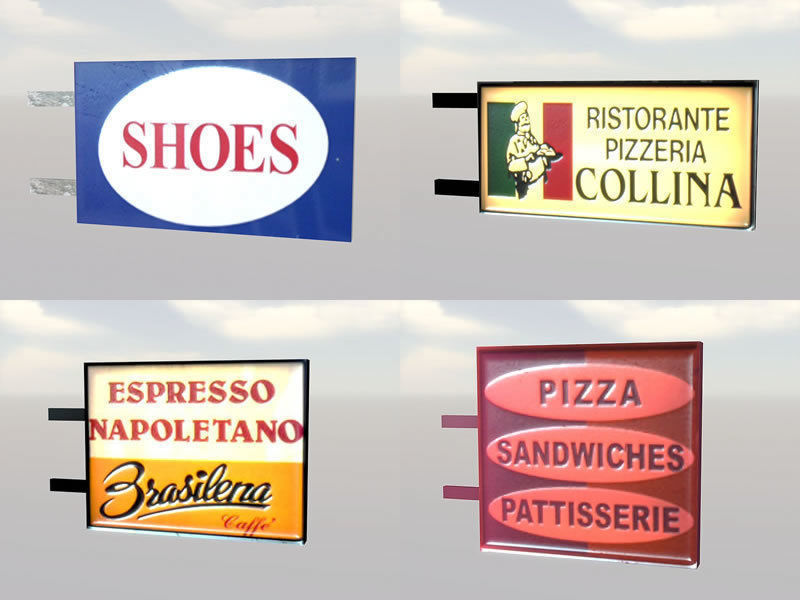 3D model Advertising ad signs VR / AR / low-poly | CGTrader
