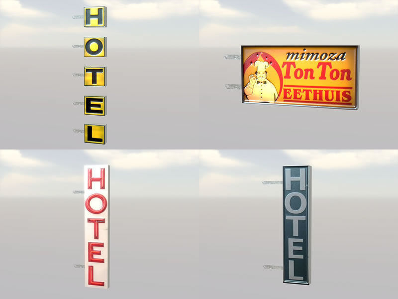 3D model Advertising ad signs VR / AR / low-poly | CGTrader