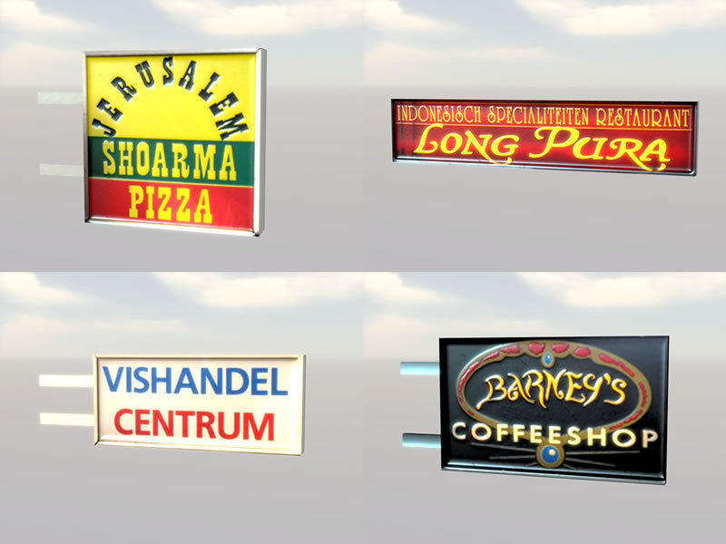 3D model Advertising ad signs VR / AR / low-poly | CGTrader