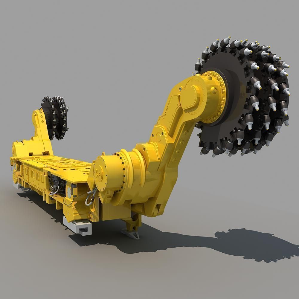 Coal Mining Machine 3D model_4