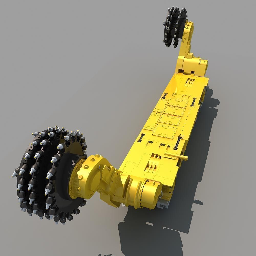 Coal Mining Machine 3D model_3