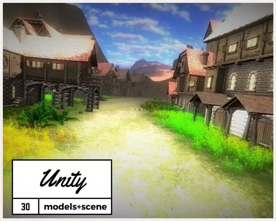 Adventure Village 3 Low-poly 3D model_0