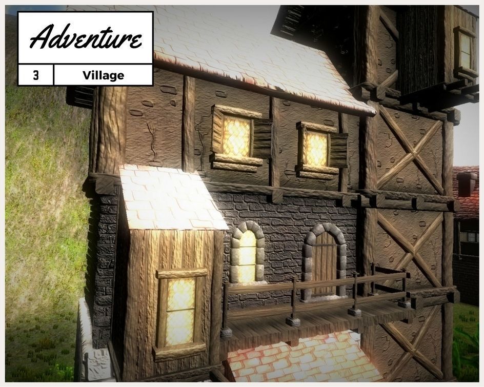 Adventure Village 3 Low-poly 3D model_6
