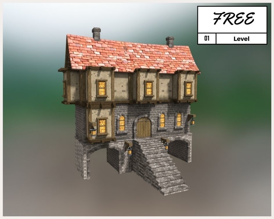 Adventure Village 3 Low-poly 3D model_8