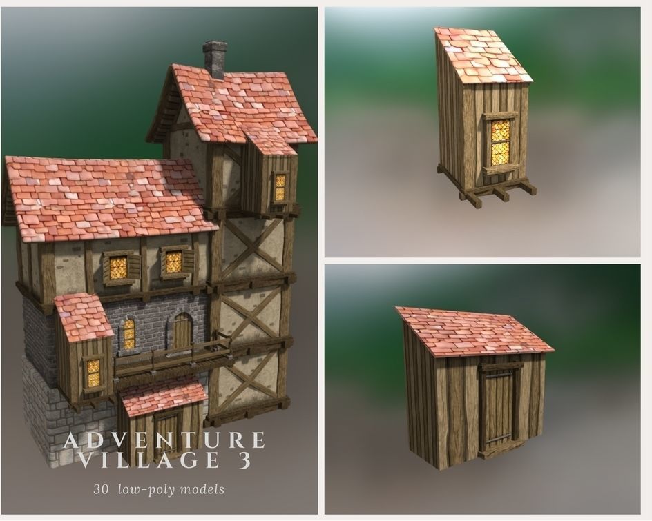 Adventure Village 3 Low-poly 3D model_12
