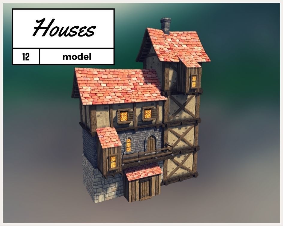 Adventure Village 3 Low-poly 3D model_13