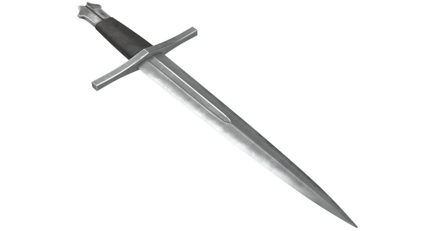 Dagger 1 Textured  3D model_1