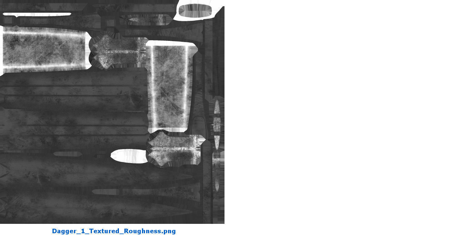 Dagger 1 Textured  3D model_9