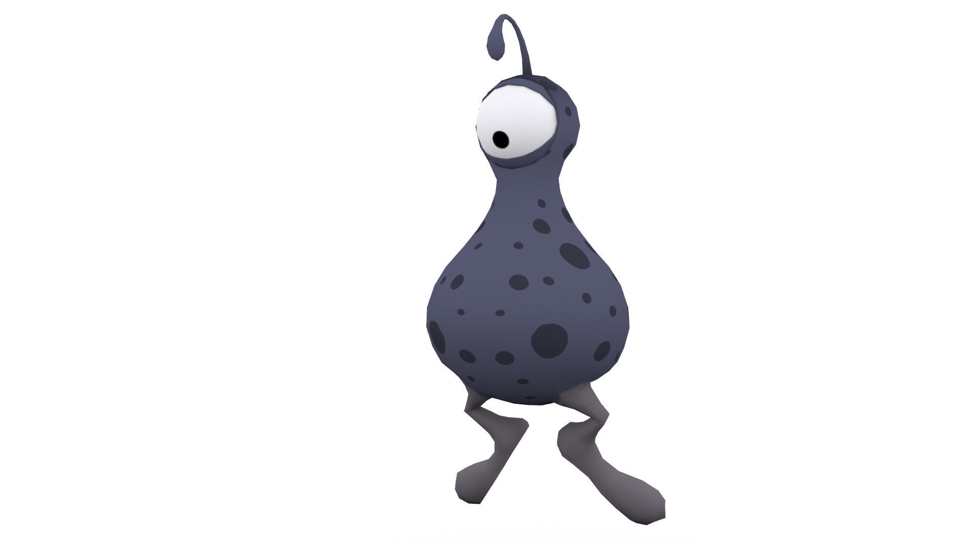 Alien Toon Animated Low-poly 3D model_2