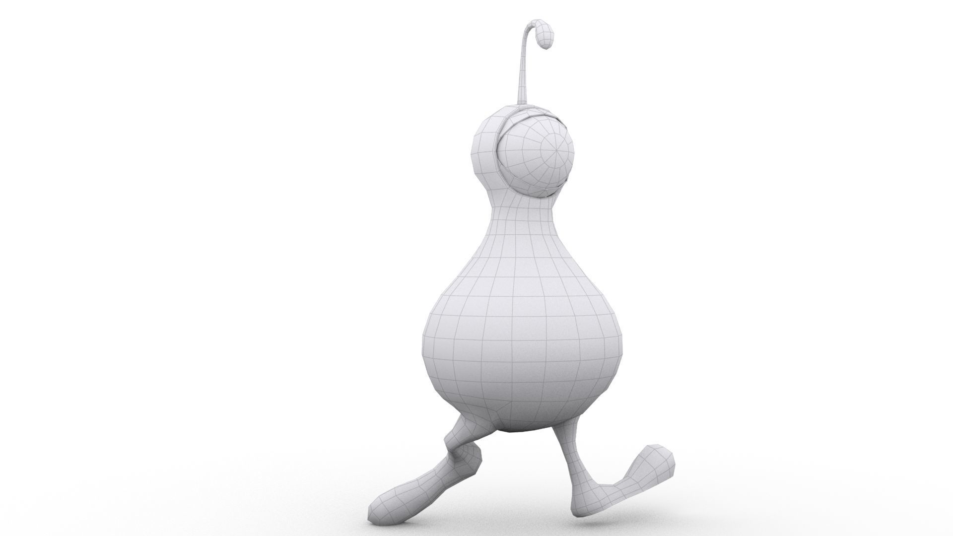 Alien Toon Animated Low-poly 3D model_4