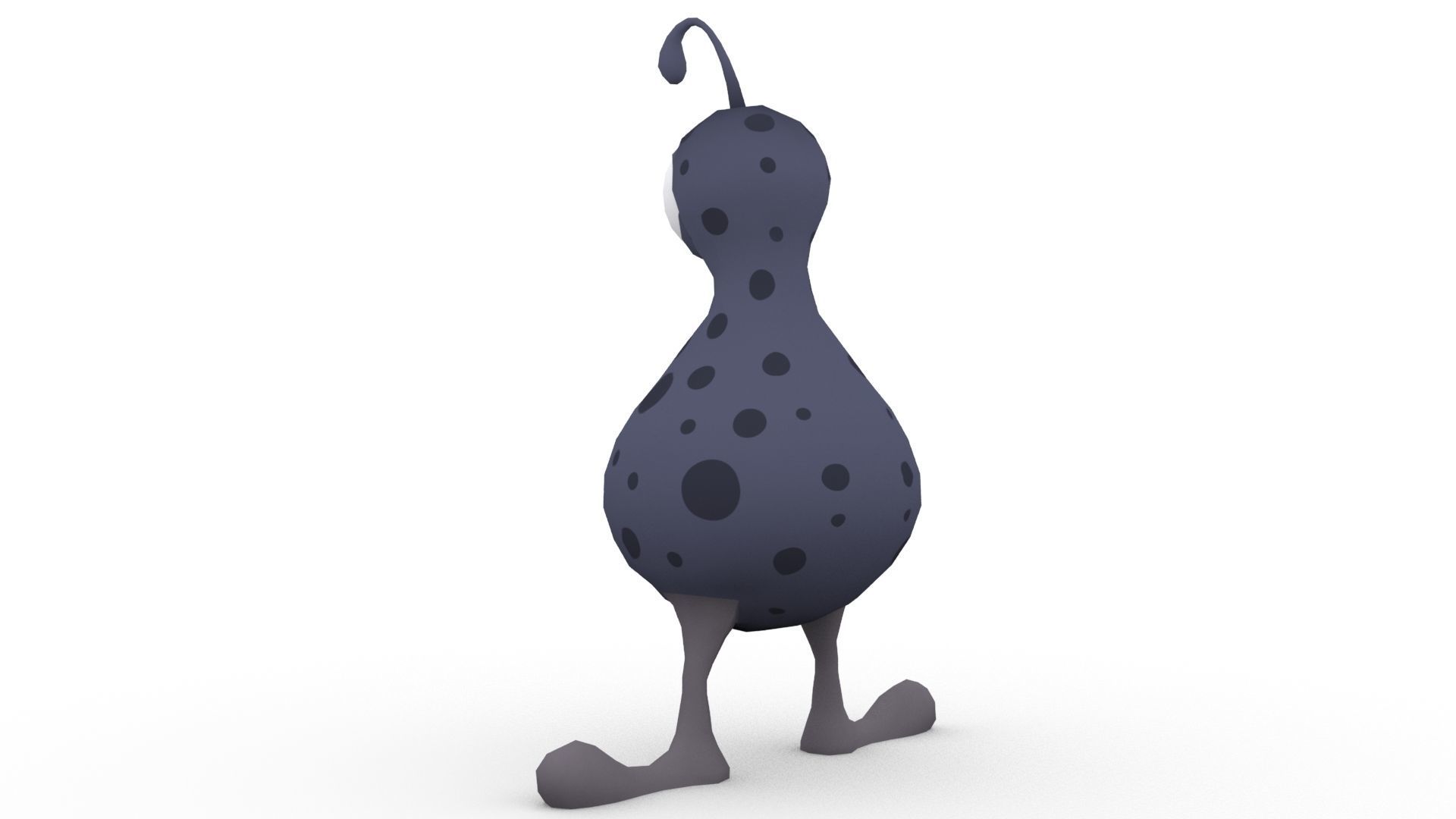 Alien Toon Animated Low-poly 3D model_3