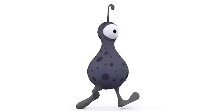 Alien Toon Animated Low-poly 3D model