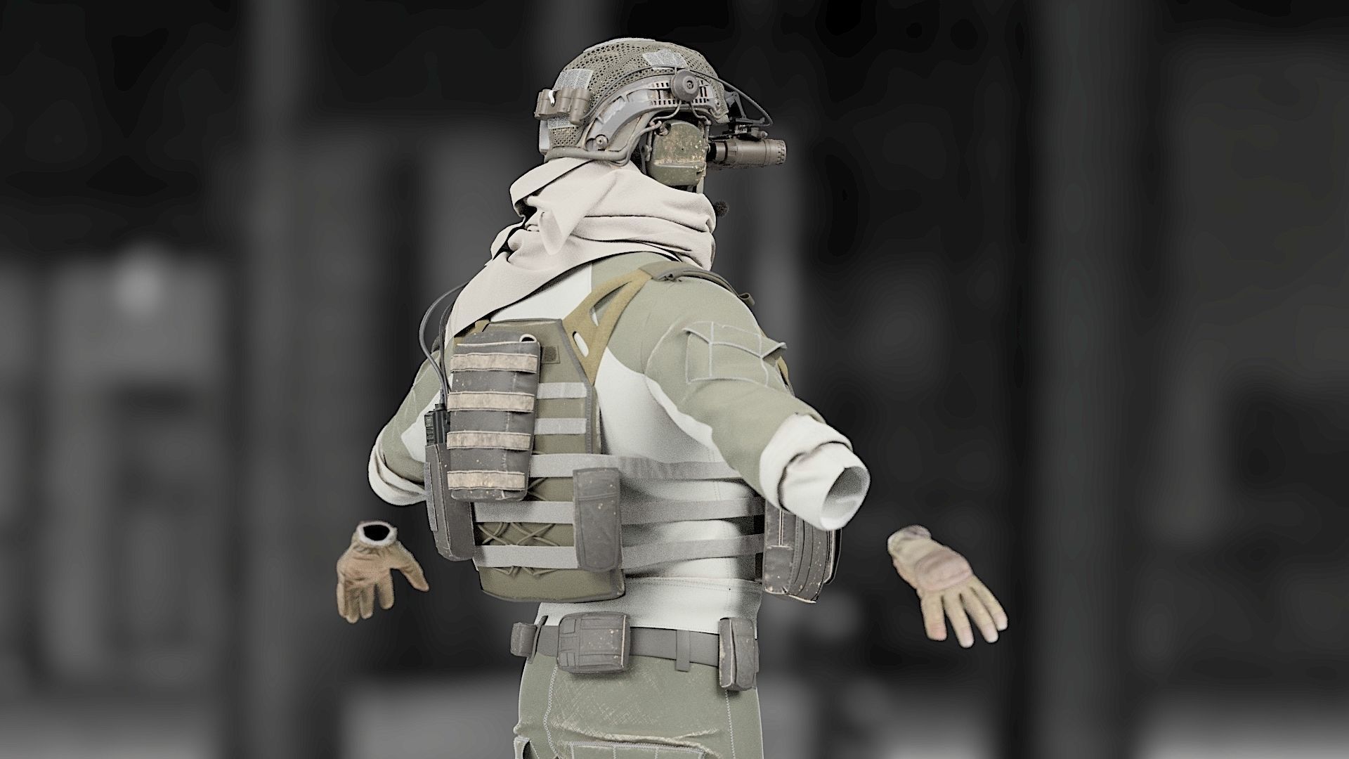 SOLDIER High Poly equipment 3D model_3