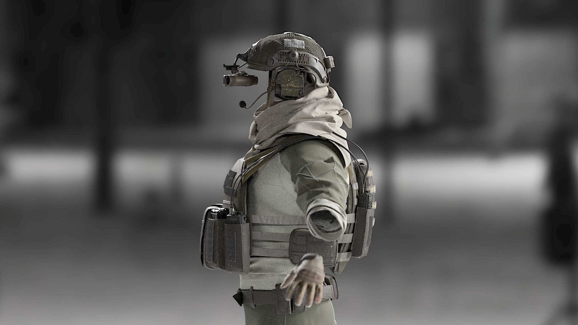 SOLDIER High Poly equipment 3D model_2