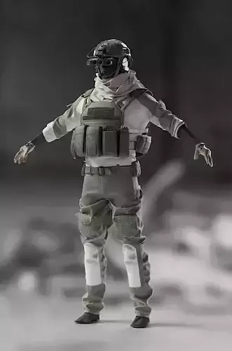 SOLDIER High Poly equipment 3D model