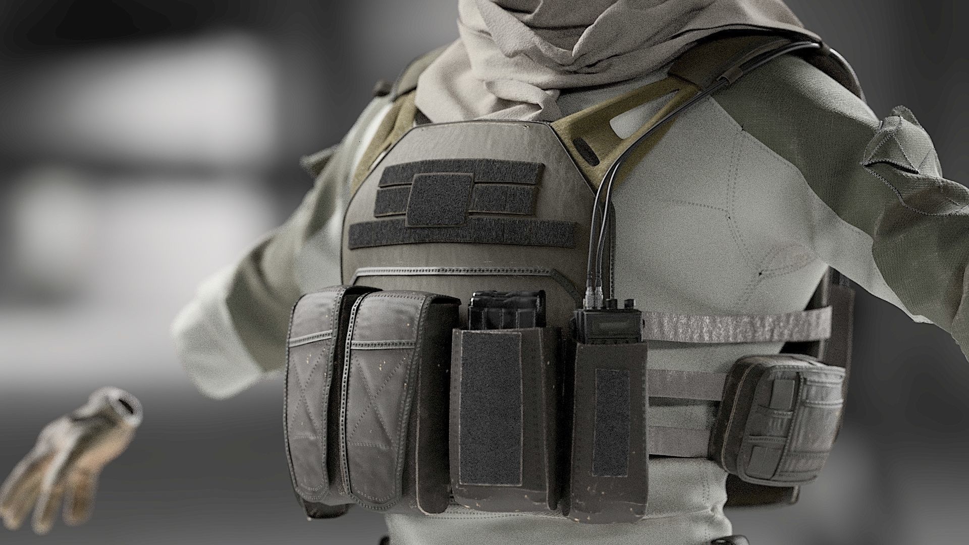 SOLDIER High Poly equipment 3D model_4