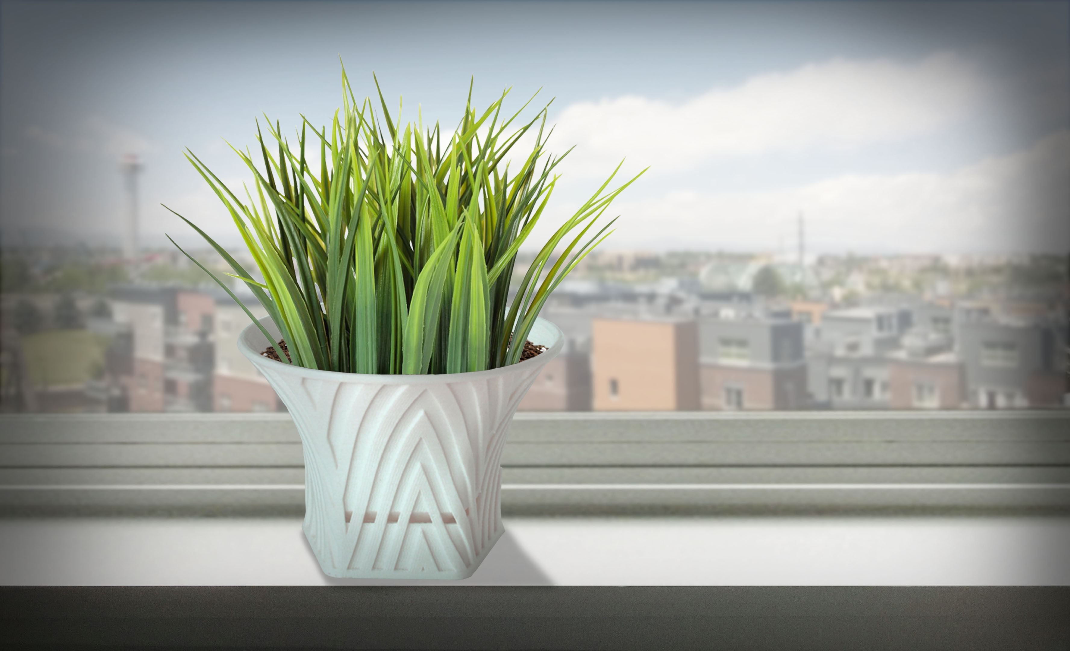 003d - Planter - Morph - Mountain Pattern -  3D print model_2