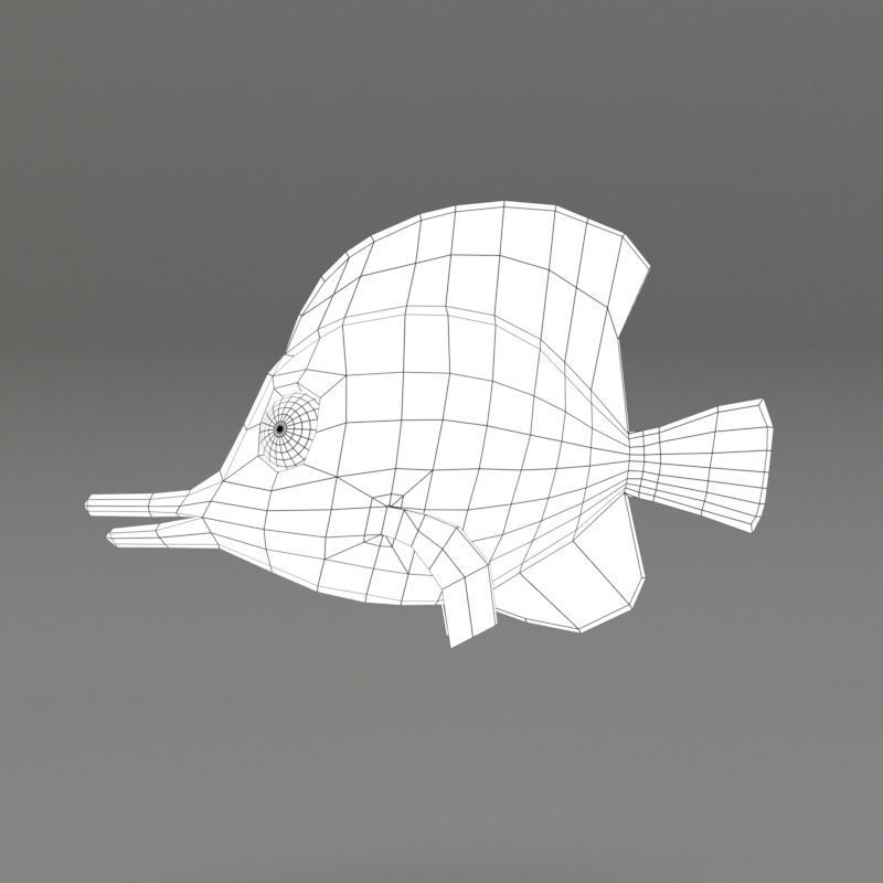 Cartoon Fish Low-poly 3D model_4
