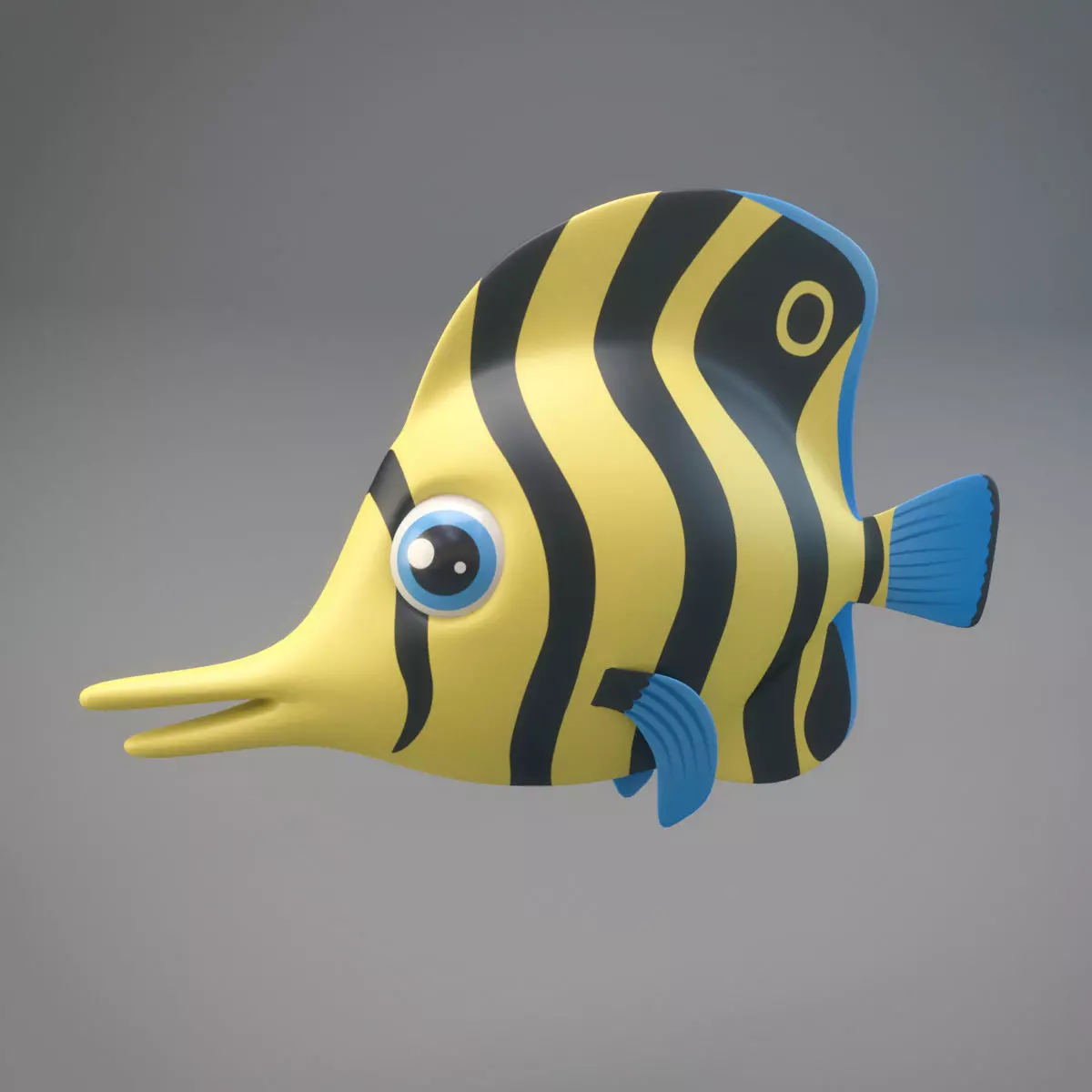 Cartoon Fish Low-poly 3D model_0