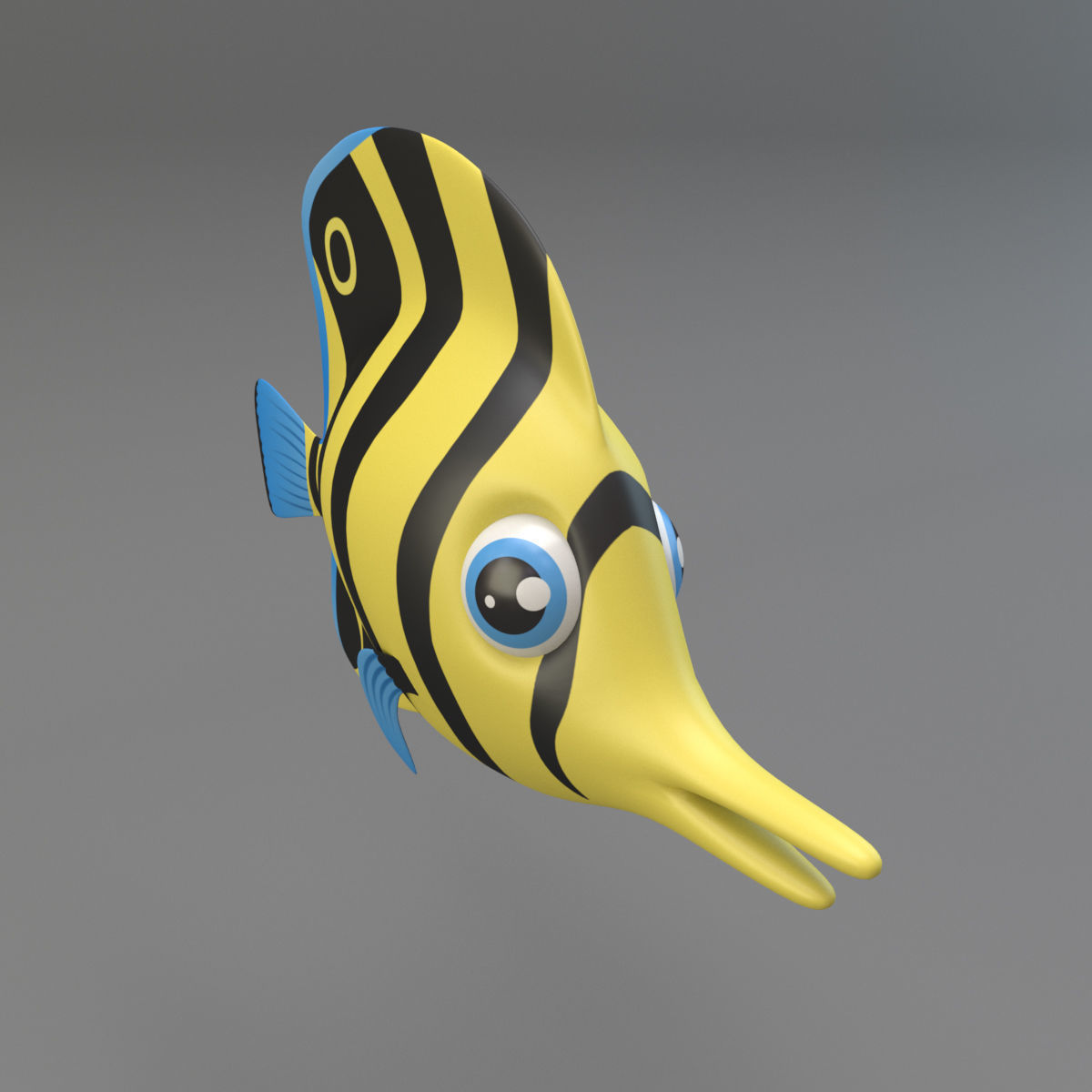 Cartoon Fish Low-poly 3D model_1
