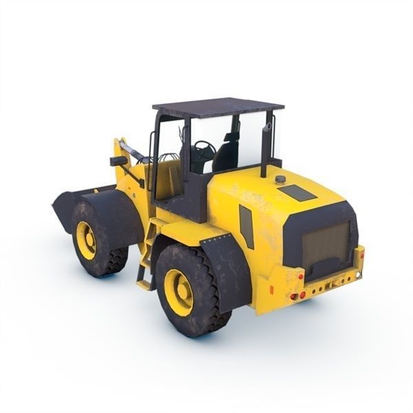 Wheel Loader Low-poly 3D model_5