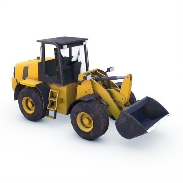 Wheel Loader Low-poly 3D model_11