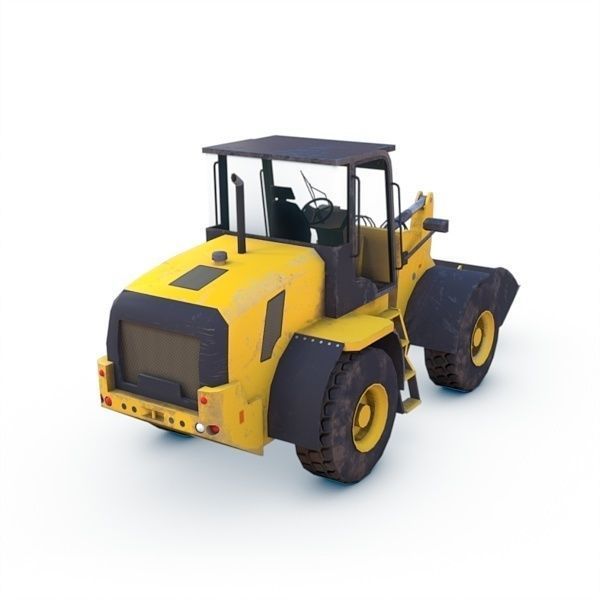 Wheel Loader Low-poly 3D model_7