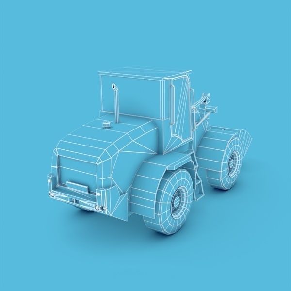 Wheel Loader Low-poly 3D model_8