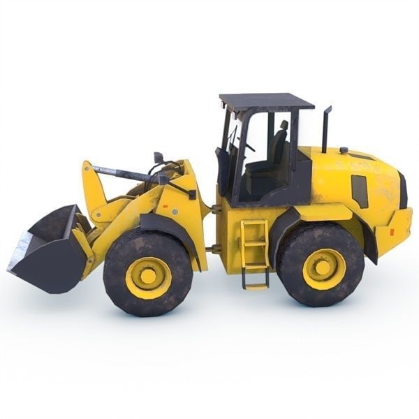 Wheel Loader Low-poly 3D model_3