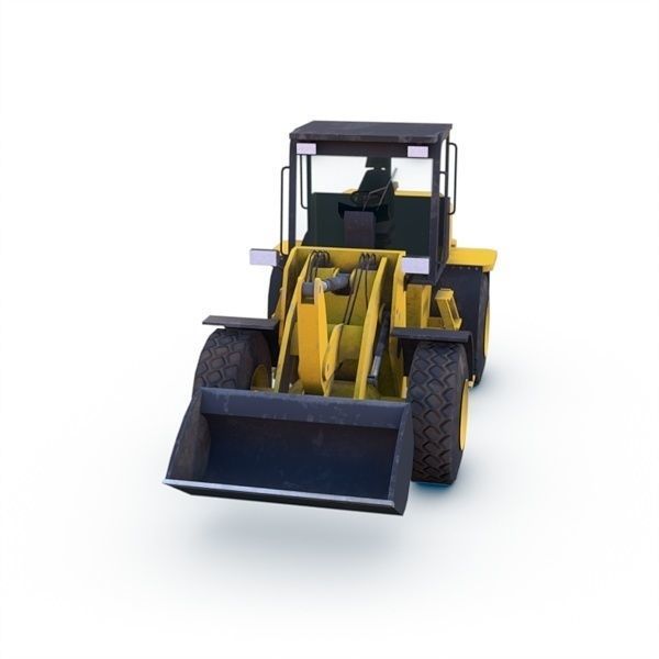 Wheel Loader Low-poly 3D model_13