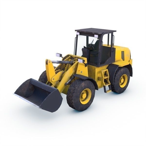 Wheel Loader Low-poly 3D model_1