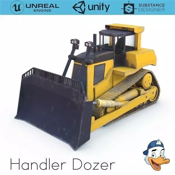 Handler Dozer Low-poly 3D model_0