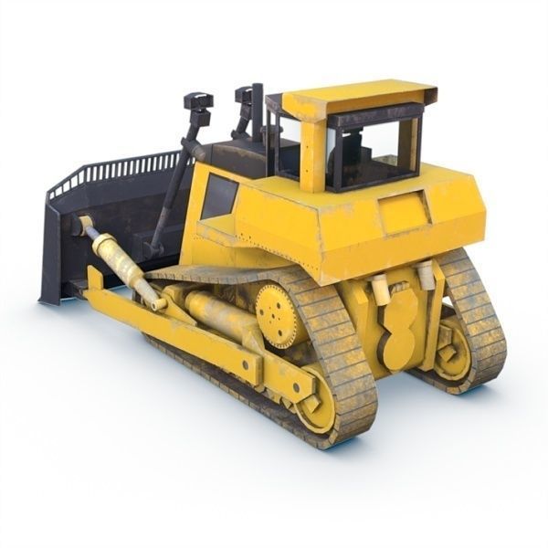 Handler Dozer Low-poly 3D model_5