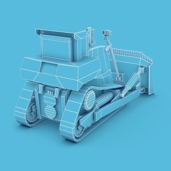 Handler Dozer Low-poly 3D model_12