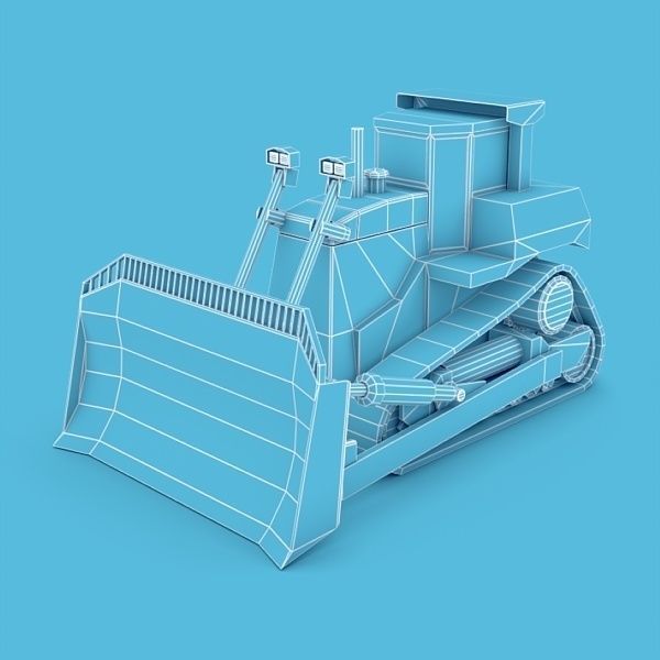 Handler Dozer Low-poly 3D model_2