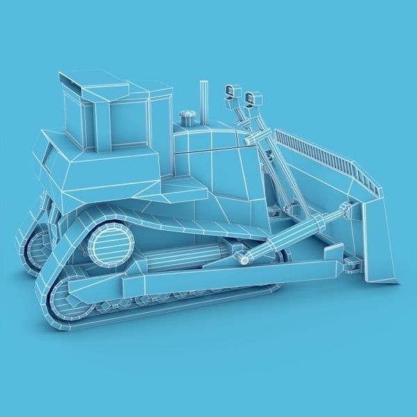 Handler Dozer Low-poly 3D model_10