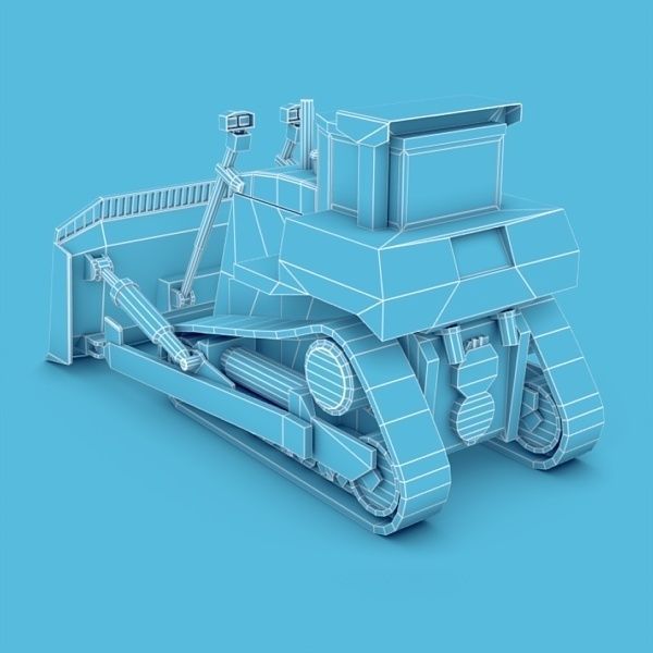 Handler Dozer Low-poly 3D model_6