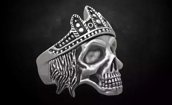 Ring skull with crown many sizes with 6-13 207