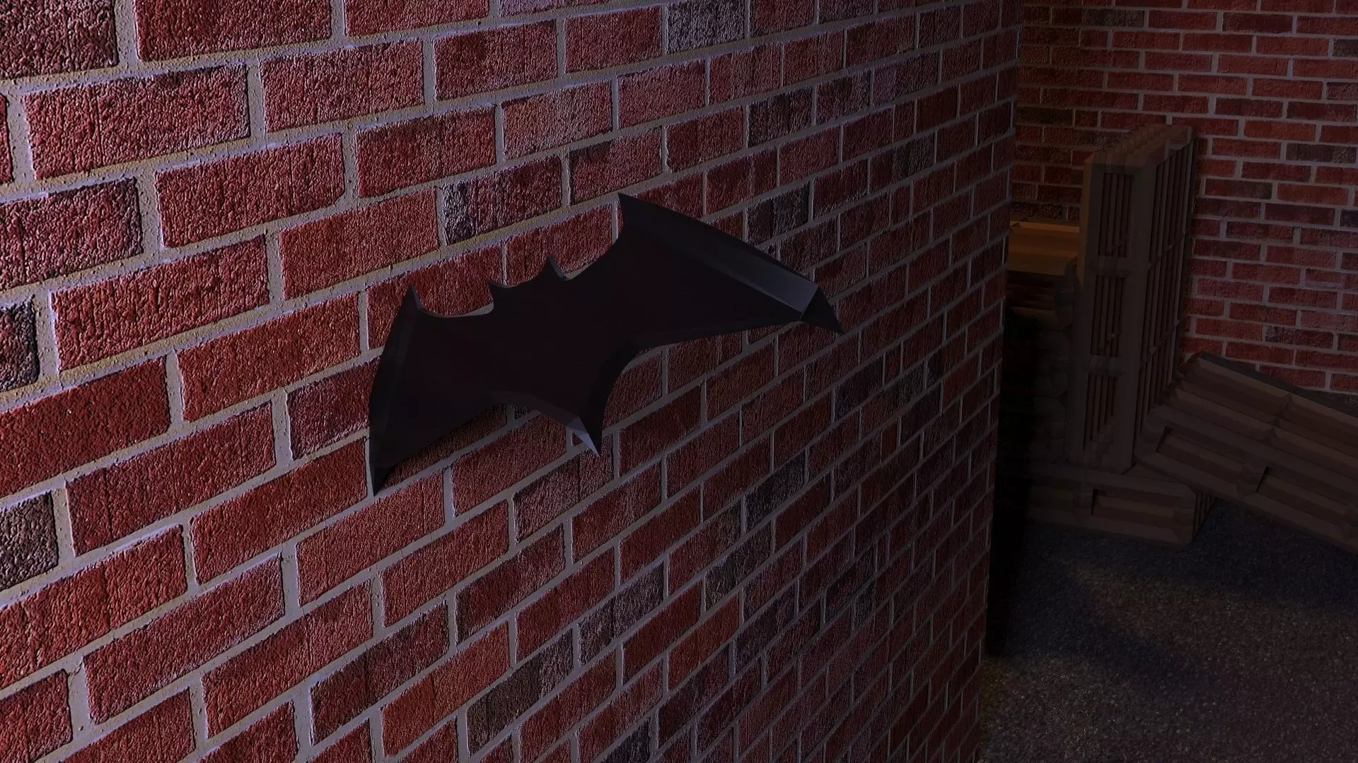 3D Batarang of Batman Free low-poly 3D model