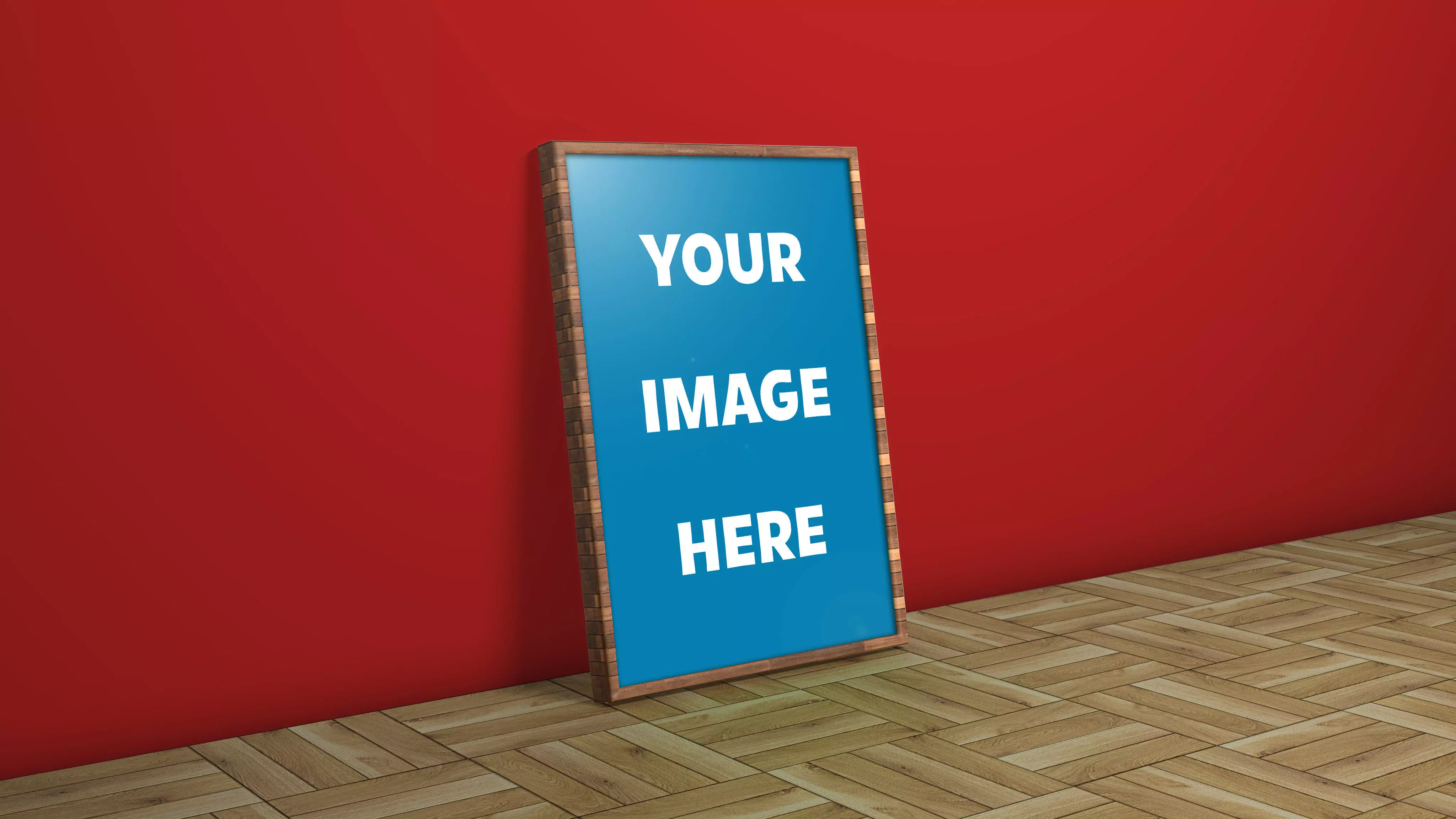 3D poster mock-up and photoshop file Free low-poly 3D model_0