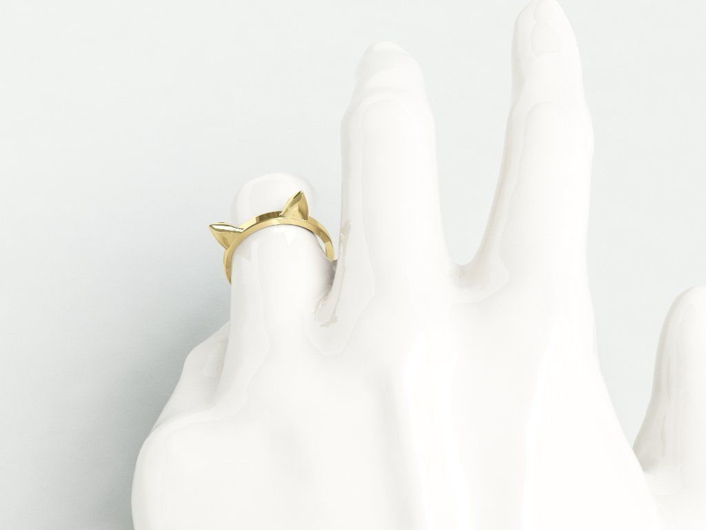Ringmodel143-Cat Ears Ring 3D print model_2