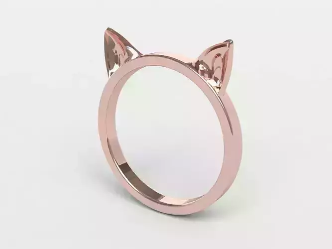 Ringmodel143-Cat Ears Ring 3D print model