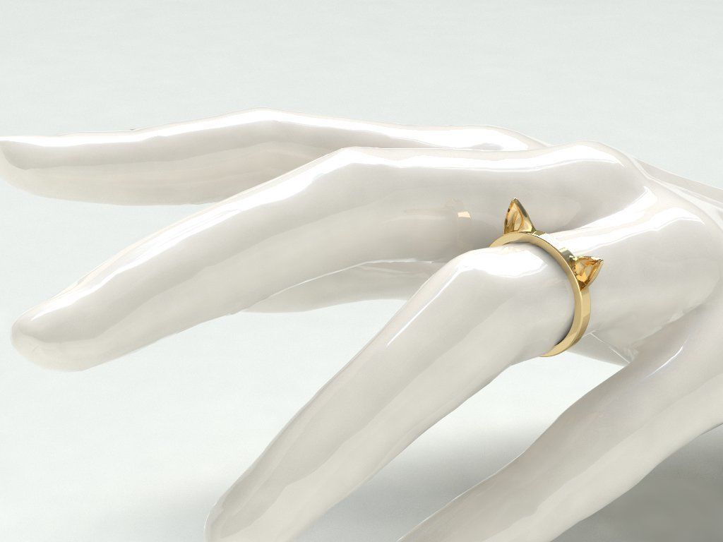 Ringmodel143-Cat Ears Ring 3D print model_1