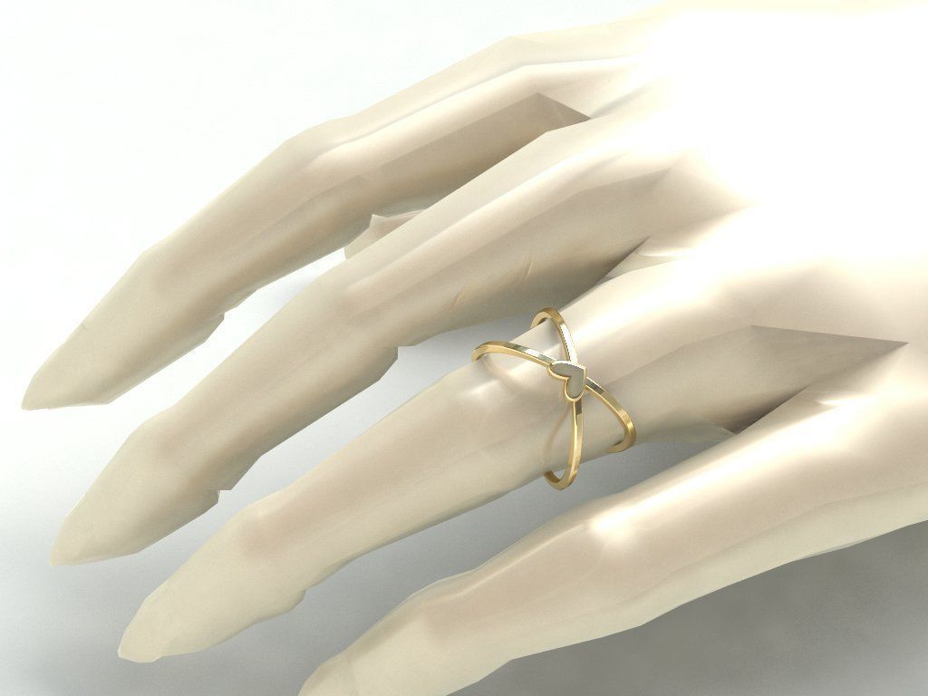 Ringmodel144- Heart ring 3D print model_2