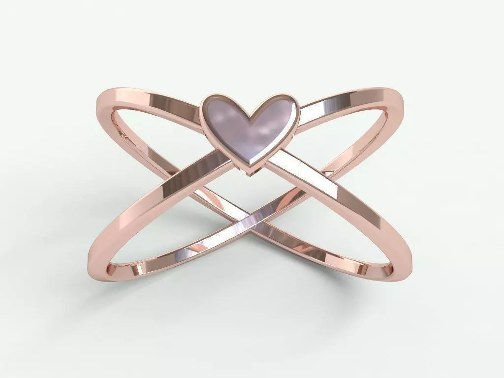 Ringmodel144- Heart ring 3D print model_0