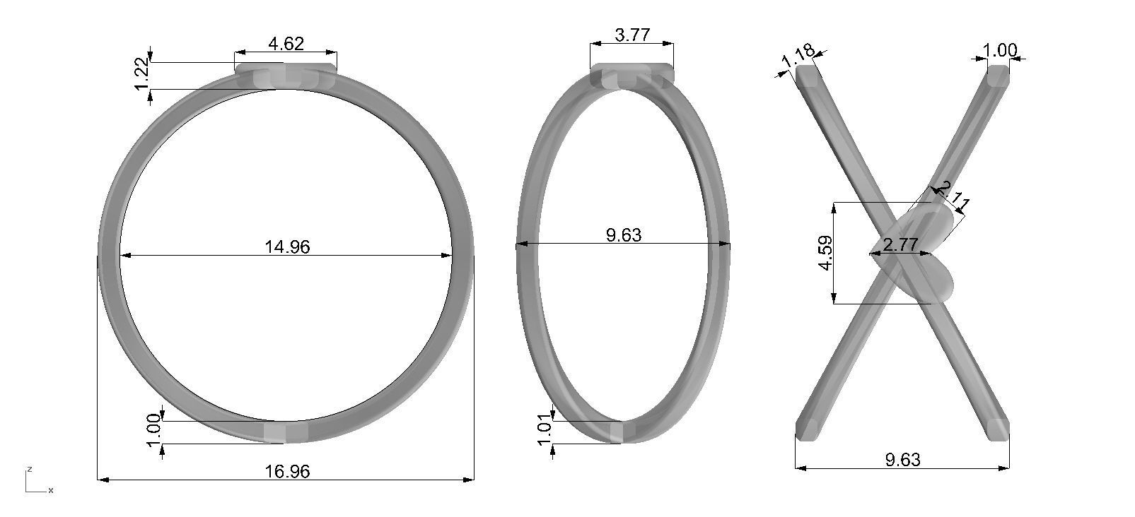 Ringmodel144- Heart ring 3D print model_5
