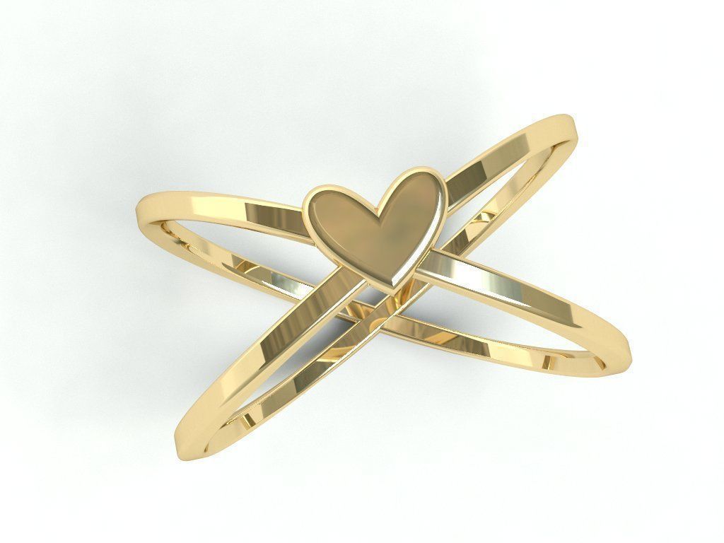 Ringmodel144- Heart ring 3D print model_7