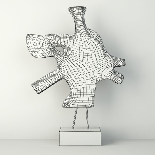 Teak Decorative Figure by ZARA HOME 3D model_1